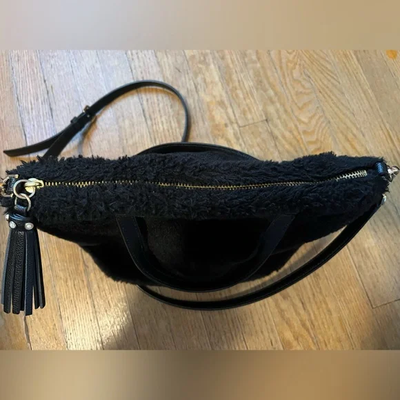 Kate spade faux fur bag in black - Picture 9 of 14